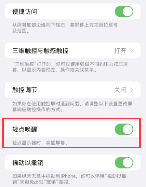 泾源苹果授权维修站分享iPhone轻点无法唤醒怎么办 