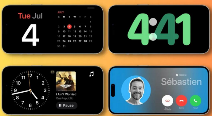 泾源苹果手机维修分享iOS17横屏充电待机显示有什么好处 